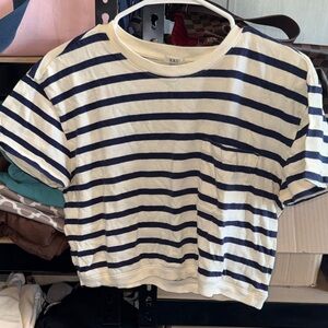 Forever 21 Navy and White Striped Kids Tee